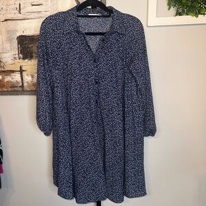 Zara 13-14 Years Old Floral‎ Button-Up Flowy Dress